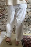 Rustic Nature Linen Blend Barrel Pant White